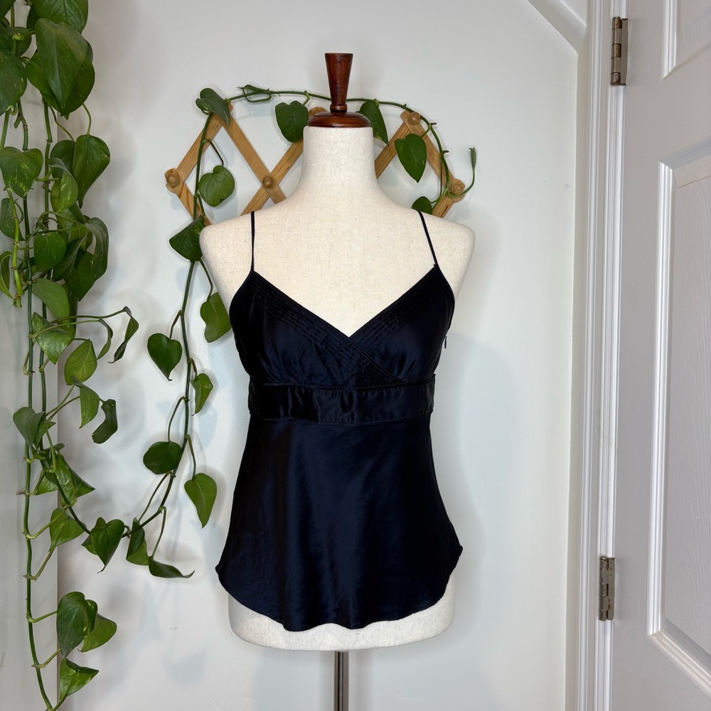 J. CREW Navy Silk Tank Top